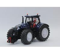 siku 3223, Tractor de Navidad New Holland T7.340 HD, 1:32, Metal/Plástico, Azul/Blanco, Incl. Conductor Papá Noel, Enganche de remolque, Capó abrible