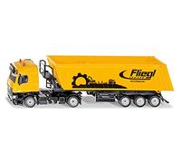 siku 3537 Camión con remolque volquete, Caja inclinable, 1:50, Metal/Plástico, Amarillo