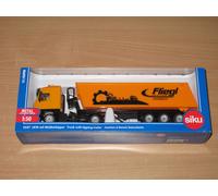 siku 3537 Camión con remolque volquete, Caja inclinable, 1:50, Metal/Plástico, Amarillo