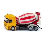 Siku 3539, Camión Hormigonera Mercedes-Benz con Superestructura Liebherr, 1:50, Metal/Plástico, Amarillo/Rojo, Juguete de Obra, Tambor Giratorio