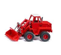 Siku Cargadora de ruedas Kramer 411 – Juguete 1:50, Metal/Plástico, Rojo, Pala y brazo móviles