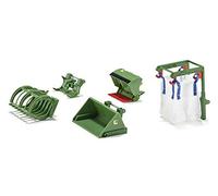 siku 3658, Set de accesorios para cargador frontal, 1:32, Verde, Para tractores siku con cargador frontal de escala 1:32