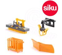 Siku 3661 1 :3 2 Escala Frente Cargadora Accesorios Cesta Arado Log Grab Cepillo