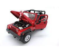 Siku Coche todoterreno Jeep Wrangler 1:32 Metal/Plástico Rojo Dirección Ackermann