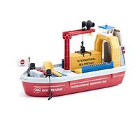 siku 5403, Buque portacontenedores con accesorios, Plástico, Multicolor, Incl. 1 pala y 2 contenedores, Versatilidad de juego, Compatible con otros modelos siku a la misma escala