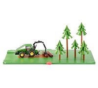 siku 5605, Juego de silvicultura con tractor, 2 paneles de base y 5 árboles, Plástico/Metal, Verde, Versatilidad de juego