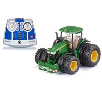 siku 6736, Tractor John Deere 7290R, Incl. mando a distancia, Verde, Metal/Plástico, 1:32, Teledirigido con app móvil y bluetooth, Neumáticos duales desmontables