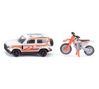 Siku Land Rover Defender con Moto KTM