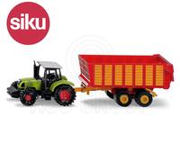 Siku NO.1650 1:87 Escala Claas Tractor Con Forraje Remolque Moldeado Modelo Toy