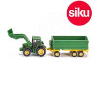 Siku No 1843 1:87 John Deere Tractor Con Frente Carga+Krampe Volquete Remolque