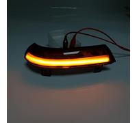 SIKUAI Luces de posición laterales de espejo con intermitentes dinámicos LED para Golf 5 MK5 2003-2008, Variant 2007-2008, GT Sport Smoked Black