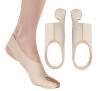 Sikweny 2 Piezas Corrector Juanetes, Protector de Juanetes, Enderezador de Dedo Gordo Del Pie, Calcetines Hallux Valgus, Valgus Protector Dedos, Alivio Del Dolor, Para Mujeres y Hombres(Color Piel, L)
