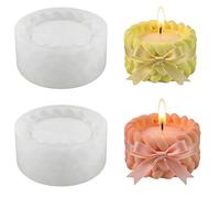 Sikweny 2 Piezas Moldes para Velas Diseño Cuerda Cáñamo Moldes Velas Fácil de Desmoldar Candle Making Kit Decoración del Hogar Herramienta de Bricolaje para Cumpleaños Pascua Navidad Día Madre
