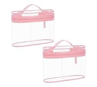Sikweny 2 Piezas Neceser Transparente Diseño Giratorio de 180° Bolsa Transparente Avion Gran Capacidad Neceser Viaje Lmpermeable y a Prueba de Fugas para Bolsa Supermercado Bolsa Juguetes