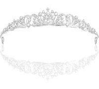 Sikweny Corona Cumpleaños Tiaras Novia Diamantes de Imitación Brillantes Tiara Boda y Diamantes Cristal Diadema Princesa Elfo Mujer para el Cabello Joyería Presente Navidad Accesorios Queen Joyería