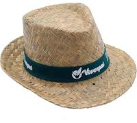 SILABA TONICA Sombreros de Paja Personalizados - Pack 100 Gorros Estilo Tirolés con Logo o Frase - Color de la Cinta a Elegir - Sombrero Hombre y Mujer para Eventos
