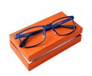 SILAC - Gafas de Lectura para Hombre y Mujer - Blue Metal 7306 - Montura Rectangular Azul Mate Ligera sin Níquel - Gafas Presbicia Dioptrías +1.00 a +3.50