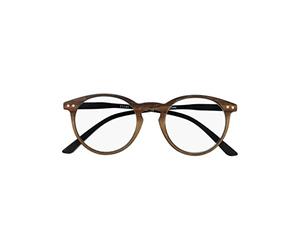 SILAC - Wood & Black 7602 - Gafas de Lectura Unisex - Redondas- Para Hombres y Mujeres - Gafas de Cerca - para Presbicia - Ligeras y Resistentes - Dioptrías +3.25 - Color Madera