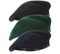 SILAK Boinas militares británicas - Auténticos sombreros de lana estilo ejército de Estados Unidos para hombres y mujeres, negro, azul y verde., Talla única