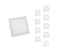 Silamp - Downlight LED Extra Plano Cuadrado 24 W Blanco (Pack de 10) - Color de la luz: Blanco cálido 2300 K - 3500 K