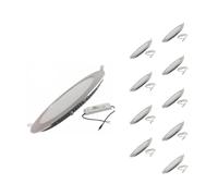 Silamp - Downlight - Panel LED Extra Plano Redondo de Aluminio 18 W (Pack de 10) - Color de iluminación: Blanco frío 6000 K - 8000 K