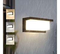 SILAMPDI Aplique Pared Exterior 18W Lampara Exterior Pared 3000K 4000K 6500K IP65 Impermeable Apliques LED Aluminio para Jardín, Terraza, Patio
