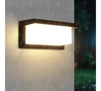 SILAMPDI Aplique Pared Exterior 18W Lampara Exterior Pared 3000K IP65 Impermeable Apliques LED Aluminio para Jardín, Terraza, Patio