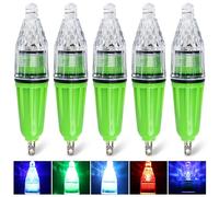 SILANON Luz LED de señuelo de Pesca de caída Profunda, lámpara de Pesca Nocturna Intermitente Impermeable subacuática para atraer señuelos de Cebo, 5 Colores, 4.7 Pulgadas, 6.7 Pulgadas