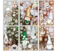 SILARLAIT Pegatinas Navidad para Ventana, 10 Piezas Pegatina Ventana Navidad, Reposicionable y Reutilizable, Vinilos, Pegatinas Navideñas para Ventanas Decoración