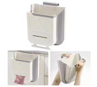 Silars Cubo Basura Plegable Camping, Papelera Cocina Cubo Basura Extraible Bote de Basura Colgante para Cocina, Baño, Dormitorio, Asiento de Automóvil - Calibre Grande, Plegable, Diseño Colgante (12L)