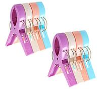 Silars Pinzas Ropa Grandes, 8pzs Pinzas Toalla Playa Pinzas Grandes para Sujetar, Pinzas para Ropa a Antideslizantes y de Gran Apertura para Ropa Gruesa, Edredón, Toalla para Cama Solar