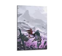 SILATSAWTU Póster decorativo de videojuegos de The Beginning After The End; lienzo decorativo para pared e impresión artística moderna para dormitorio familiar, 16 x 24 pulgadas (40 x 60 cm)