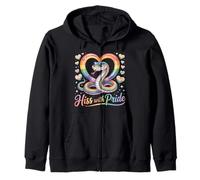 Silbando con orgullo Rainbow Snake LGBTQ LGBT Sudadera con Capucha