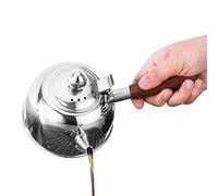 silbante - Agua con Fondo Plano - con Agarre Cool Grip Resistente al Calor - Acero Inoxidable para té, café