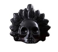 Silbato azteca de la muerte, 125 dB gritando fuerte, auténtico silbato azteca fantasma para Halloween y regalos del Día de los Muertos (negro)