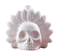 Silbato azteca de la muerte, 125 dB gritando fuerte, auténtico silbato azteca fantasma para Halloween y regalos del día de muertos (blanco)