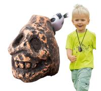 Silbato azteca de la muerte - Arcilla 3X3,9X4,5Cm hecho a mano | Silbato fantasma gritando con sonido único, bromas de Halloween, emergencia al aire libre | Colgante cultural coleccionable, accesorio