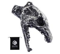 Silbato azteca de la muerte - Silbato aterrador | 125 DB cuervo calavera demonio silbatos auténticos sonidos humanos gritos aztecas silbatos de guerra para Halloween coleccionable regalo aterrador día