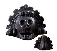 Silbato azteca de la muerte, silbato de calavera fuerte, réplica mayana antigua, sonido de gritos fuertes, terror hecho a mano, creador de ruido tribal para festivales, sonido auténtico