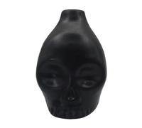 Silbato azteca de la muerte - Silbato de cerámica hecho a mano para gritos aterradores, perfecto para Halloween y Día de los Muertos - Auténtico silbato azteca (negro)