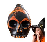 Silbato azteca gritando de la muerte, silbato de Halloween, calavera extraña gritando, accesorio creativo de exhibición para festivales, vacaciones, Halloween, fiestas de adultos y niños