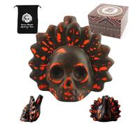 Silbato azteca, silbato de muerte más alto (más de 125 decibelios), silbato azteca que grita a la muerte, silbato de muerte, silbato azteca, silbato de la muerte azteca, ideal para Halloween y el día