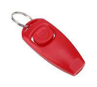 Silbato Clicker para Adiestramiento de Perros, Plástico Duradero 2 en 1 para Adiestramiento de Cachorros con Llavero, Tamaño Portátil 7,5x3,5x2cm (Rojo)