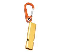 Silbato con alto decibelio, sonido fuerte y claro, silbidos de supervivencia de volumen de 120 DB | Silbatos de seguridad de doble tubo de 120 DB, de aleación de aluminio de alta frecuencia |