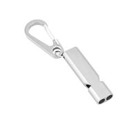 Silbato de alto decibelio, doble tubo de 120 dB, bocina de aire de seguridad, 2.1 x 0.55 pulgadas, diseño ligero y resistente a la intemperie, soplador portátil de camping al aire libre para