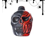 Silbato de calavera azteca de Halloween, juguete de descompresión hecho a mano con grito fuerte, aspecto de cráneo siniestro con colmillos, perfecto para decoración de cosplay, accesorios divertidos