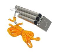 Silbato de campamento - Silbato de emergencia para senderismo, silbato de supervivencia con cordón para el cuello, silbato de seguridad de triple tubo, silbato de árbitro con cordón y llavero para