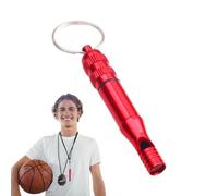 Silbato de camping, silbato de defensa de aleación de aluminio, equipo de seguridad ligero y fuerte para acampar al aire libre, senderismo, canotaje, mochilero, preparación