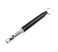 Silbato de entrenamiento ajustable para perros con cuerda para entrenamiento de comportamiento ultrasónico, flauta de sonido silencioso, color negro