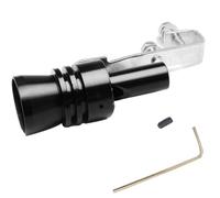Silbato de escape de sonido para turbocompresores falsos V8 para coche y motocicleta, tubo de escape universal Turbo Whistle Soundgenerator Tuning - Silbato de escape para tubos de escape (negro, M)